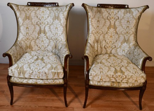 1930 pair french carved - french,