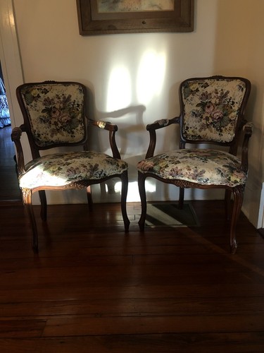 Queen anne chair - queen, flower