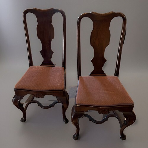 Pair queen anne style mahogany - queen,